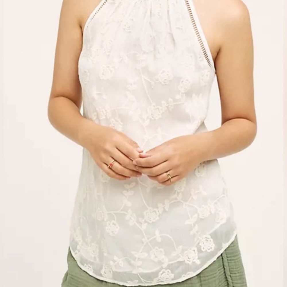 Daniel Rainn White Halter Top